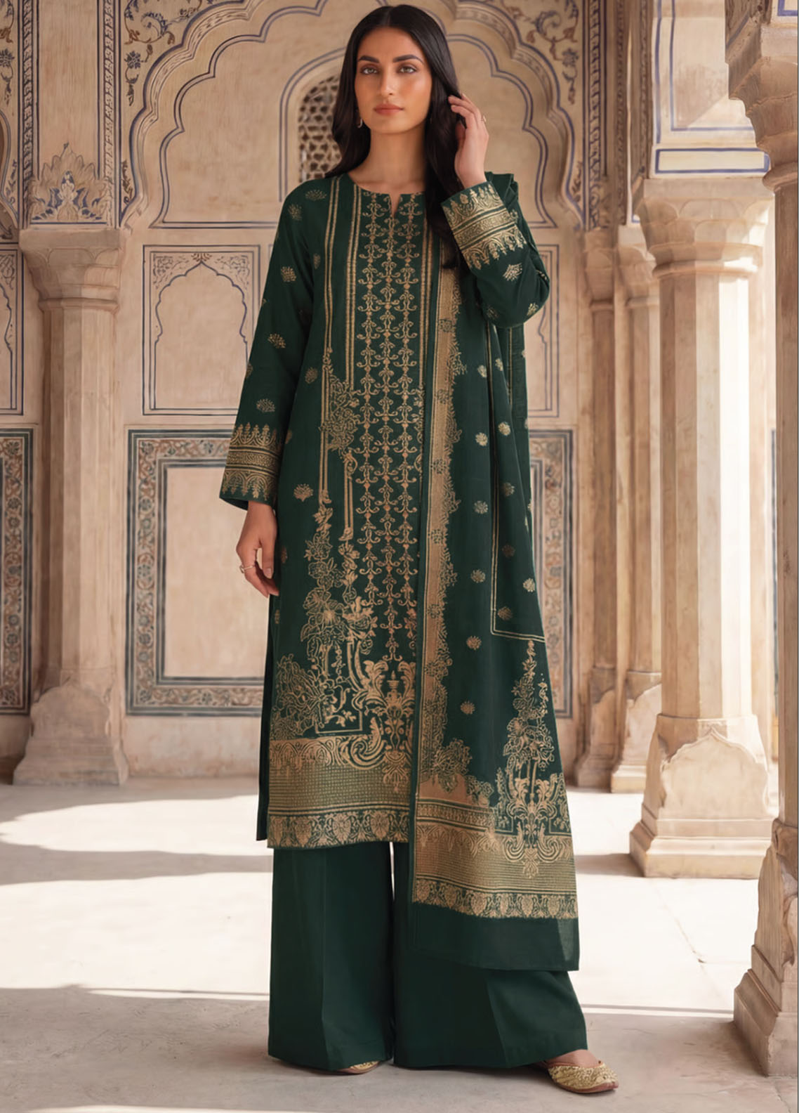 Raha By Soghat Creation Printed Jacquard Lawn 3 Piece Unstitched Suit SC26RV1 D-PJL-05