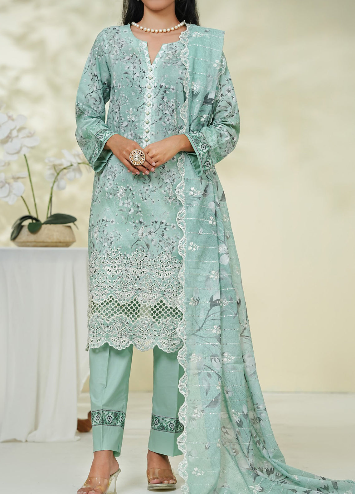 Ramsha By VS Textile Embroidered Lawn 3 Piece Unstitched Suit VS26REL D-787