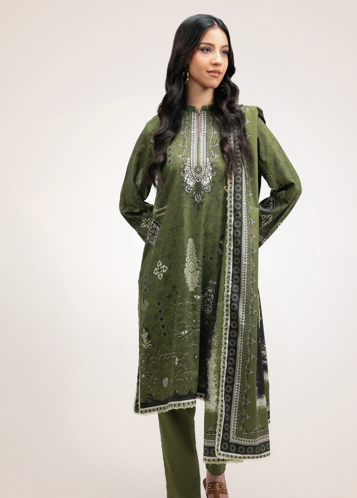 Raqs By Motifz Printed Cotton Viscose Linen 3 Piece Unstitched Suit MT26RCVLV1 D-3963