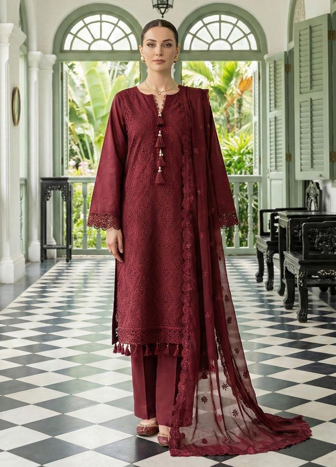 Raskh-E-Qamar By Noorjahan Embroidered Lawn 3 Piece Unstitched Suit NJ26RQ D-07