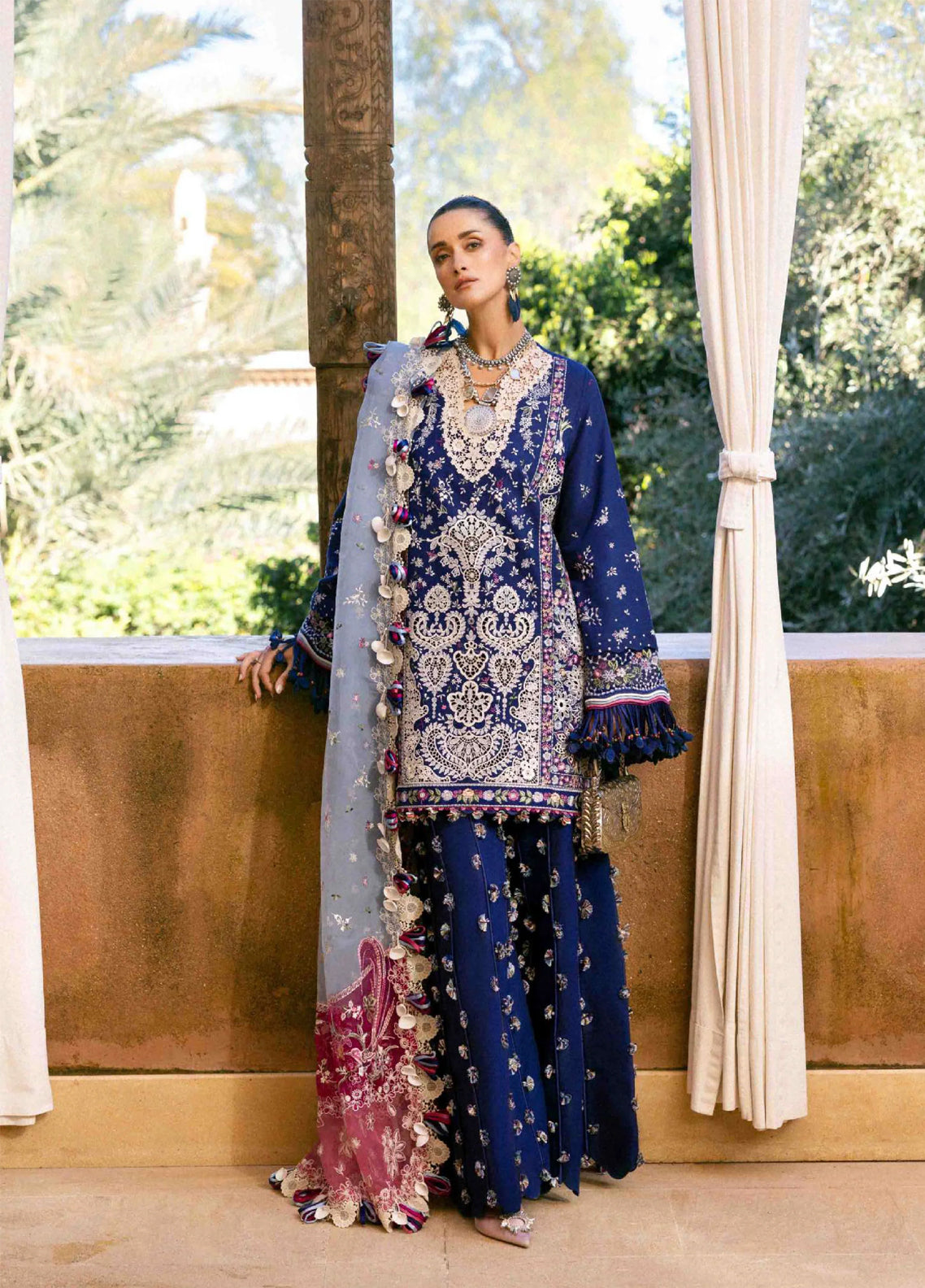Reine By Republic Womenswear Luxury Embroidered Lawn 3 Piece Unstitched Suit RW26RELL D-4A SIA