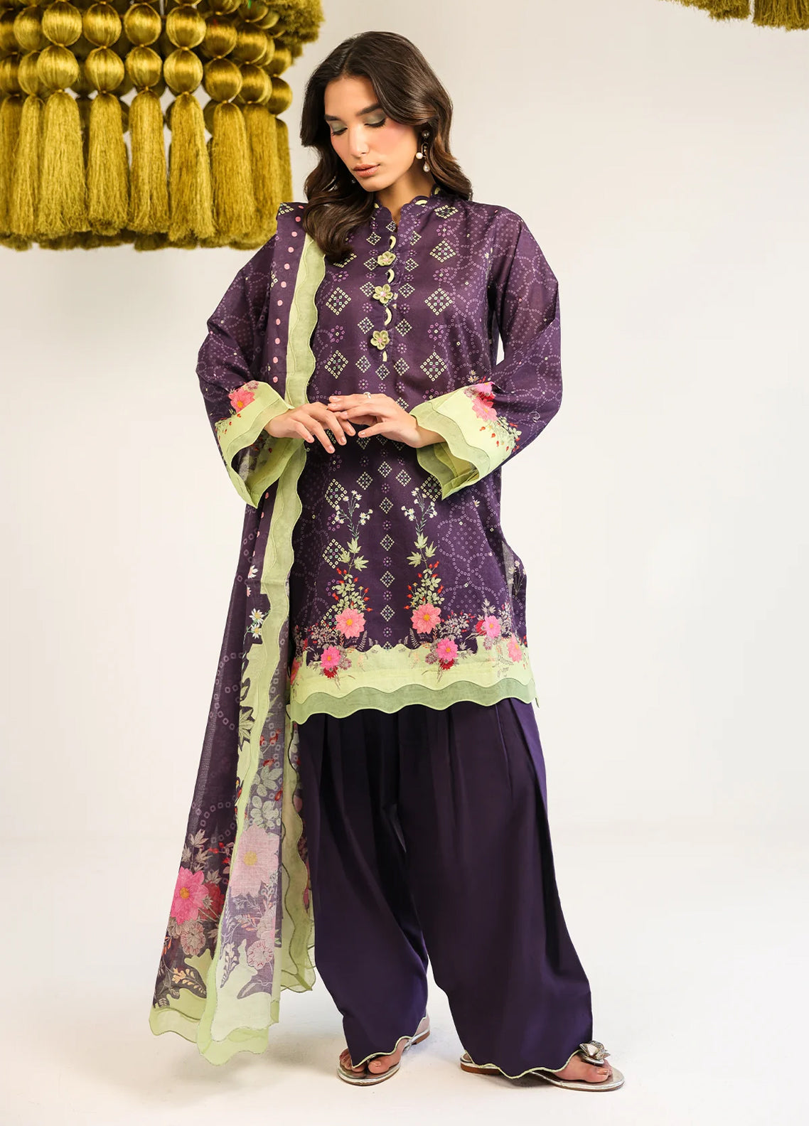 Rhea By Sahar Digital Printed Lawn 3 Piece Unstitched Suit S26RDPL D-09 VELVET EMBER