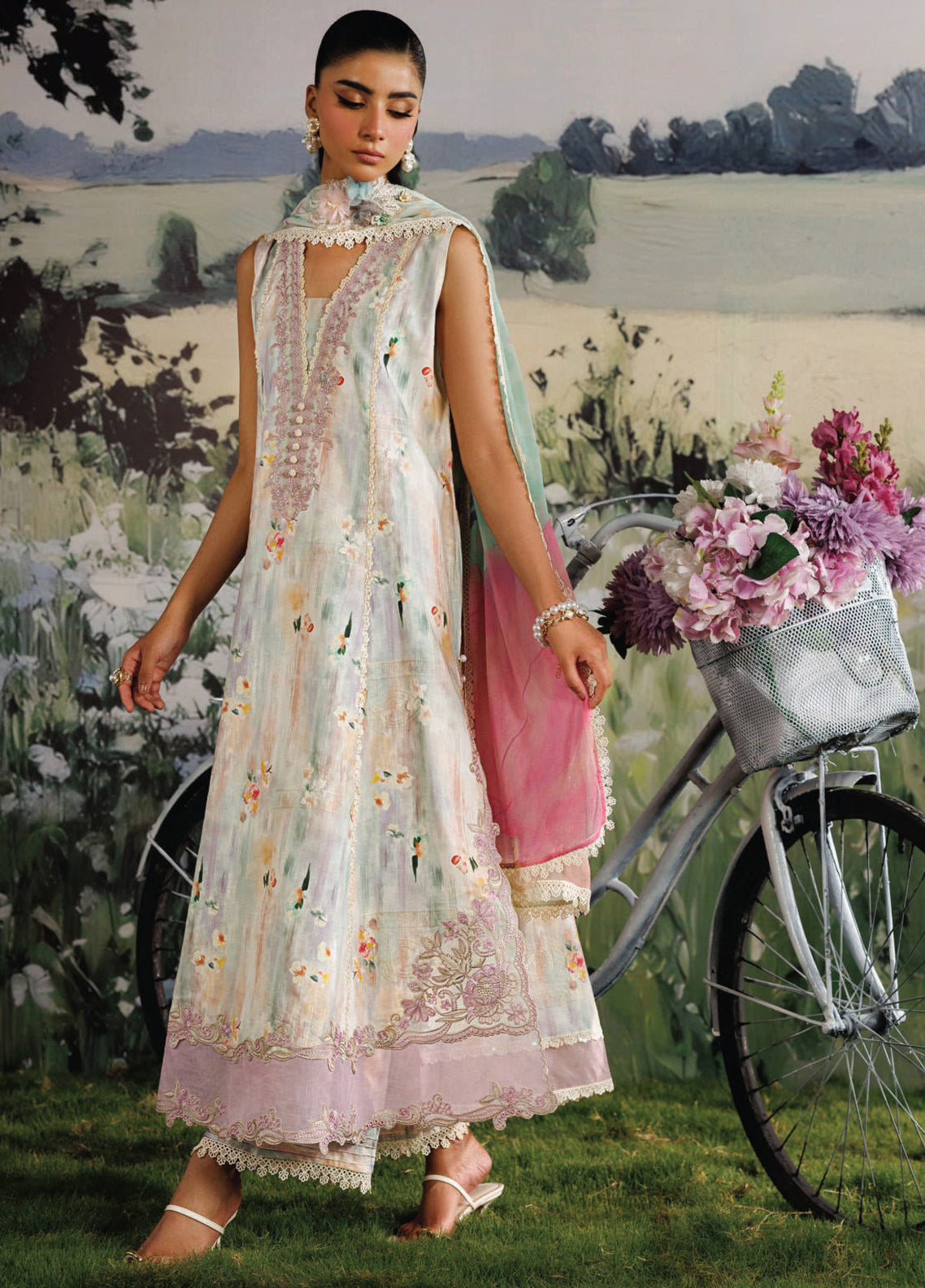 Rimjhim By Zarqash The Moonsoon Embroidered Pima Lawn 3 Piece Unstitched Suit ZQ26RTME D-ZQ002 SHABNAM