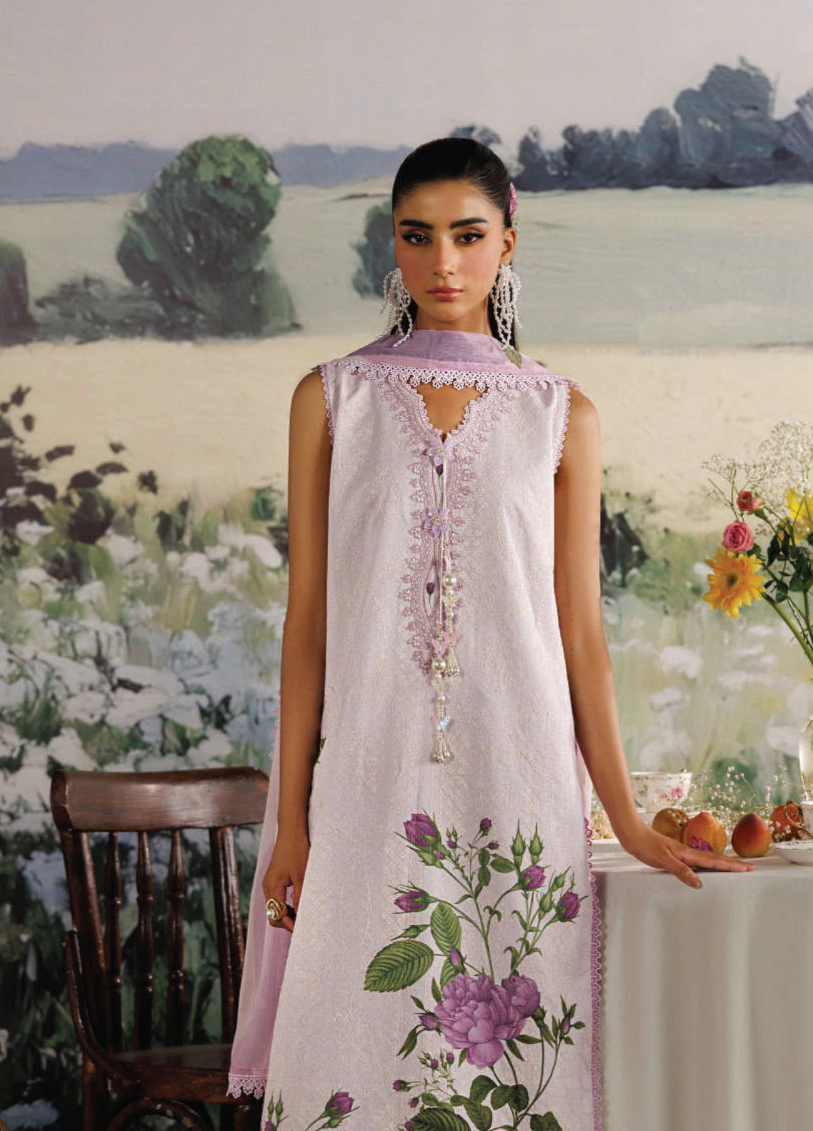 Rimjhim By Zarqash The Moonsoon Embroidered Pima Lawn 3 Piece Unstitched Suit ZQ26RTME D-ZQ003 BAHAR