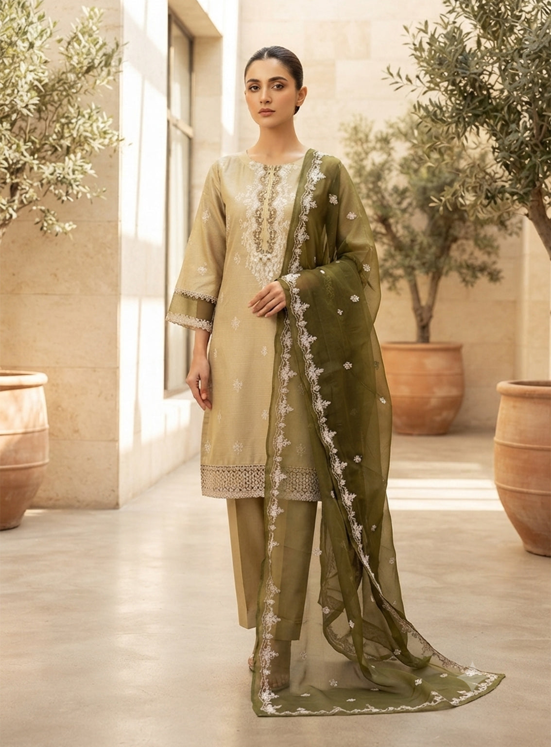 Rivaaj Embroidered Lawn 3 Piece Stitched Suit RJ26EP D-SC467-PS