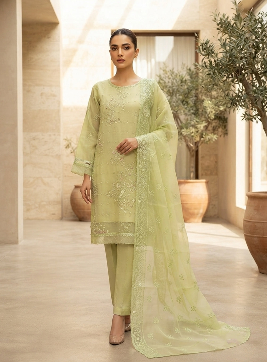 Rivaaj Embroidered Organza 3 Piece Stitched Suit RJ26EP D-93A-PS
