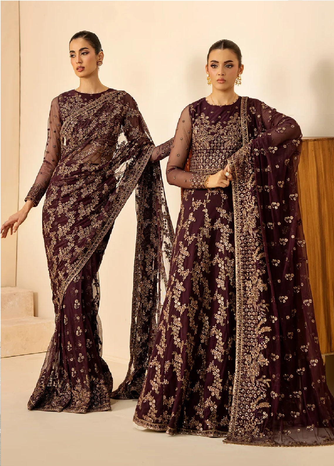 Riwayat By Zarif Embroidered Net 3 Piece Unstitched Suit ZF26R D-ZRF-RC-07 BAZM