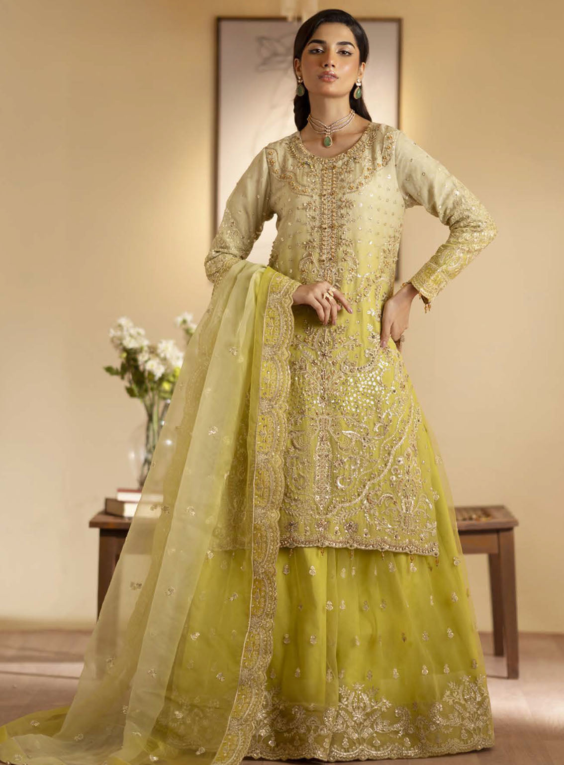 Romansiyyah By Emaan Adeel Embroidered Organza Suits Unstitched 3 Piece - EA24RF SABIAN