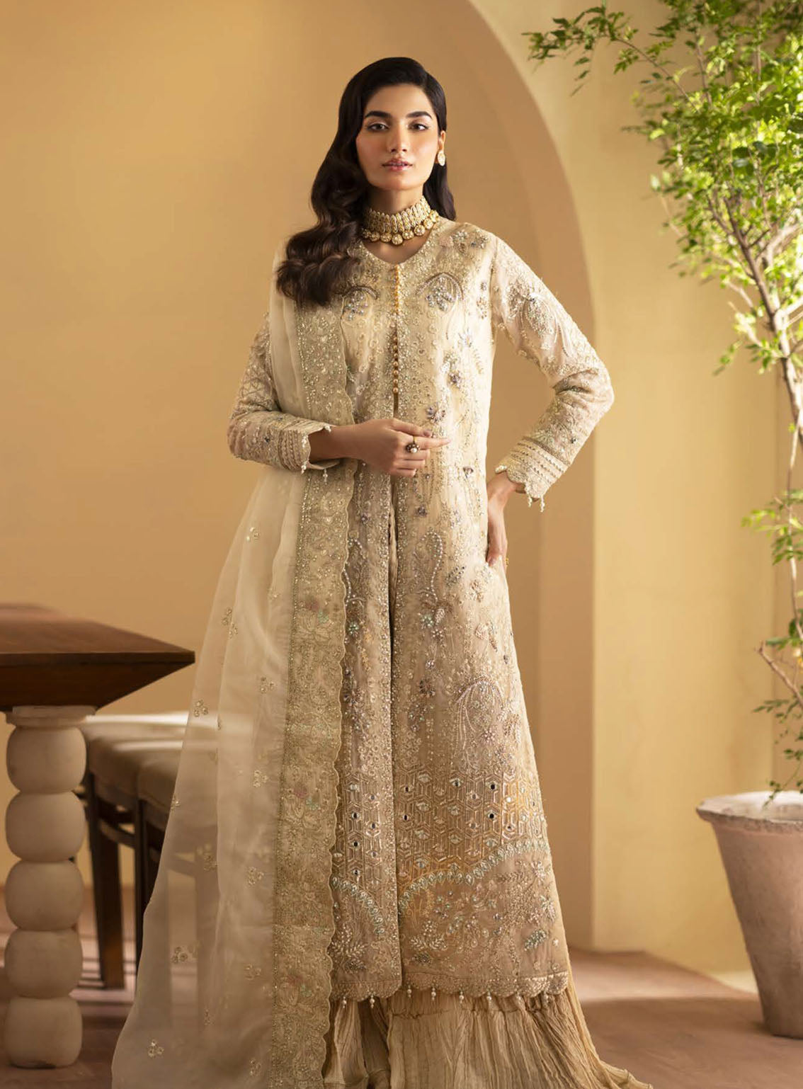 Romansiyyah By Emaan Adeel Embroidered Organza Suits Unstitched 3 Piece - EA24RF ZAFIA