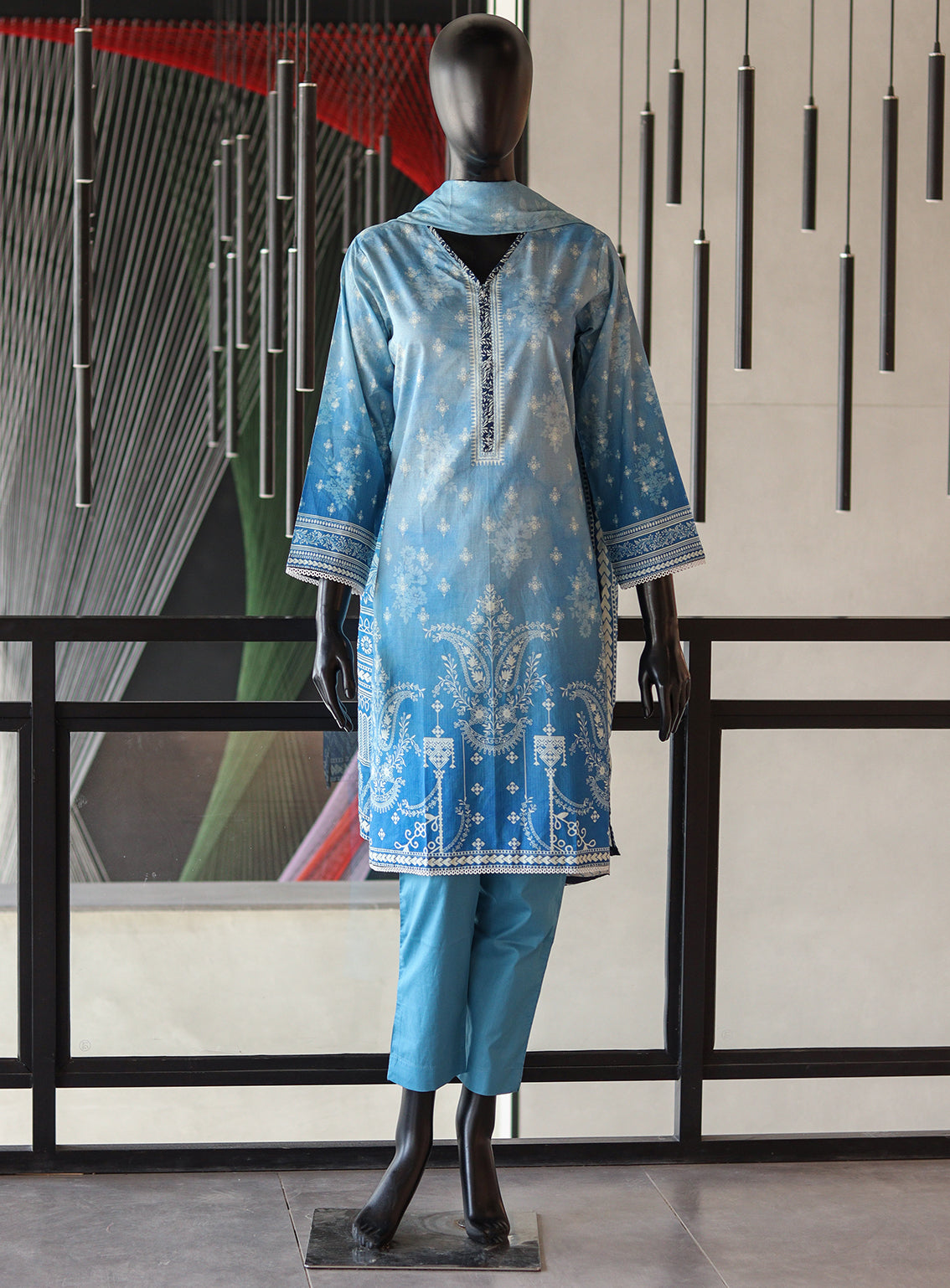 Royal Fashion Digital Printed Lawn 3 Piece Stitched Suit - RF24DPL BS-01-2