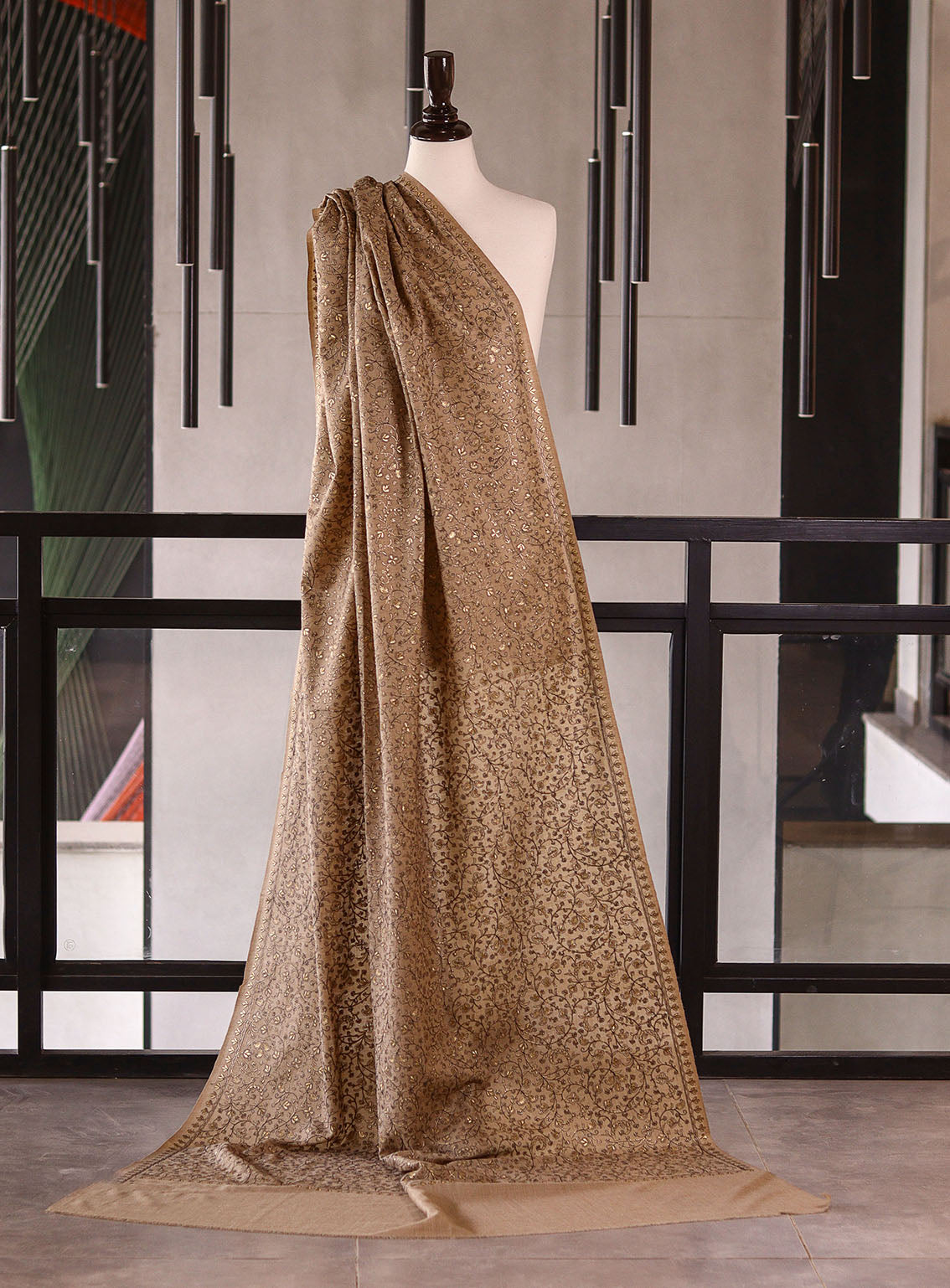 Royal Fashion Embroidered Woolen Shawls - RF25SH 0166A100-1