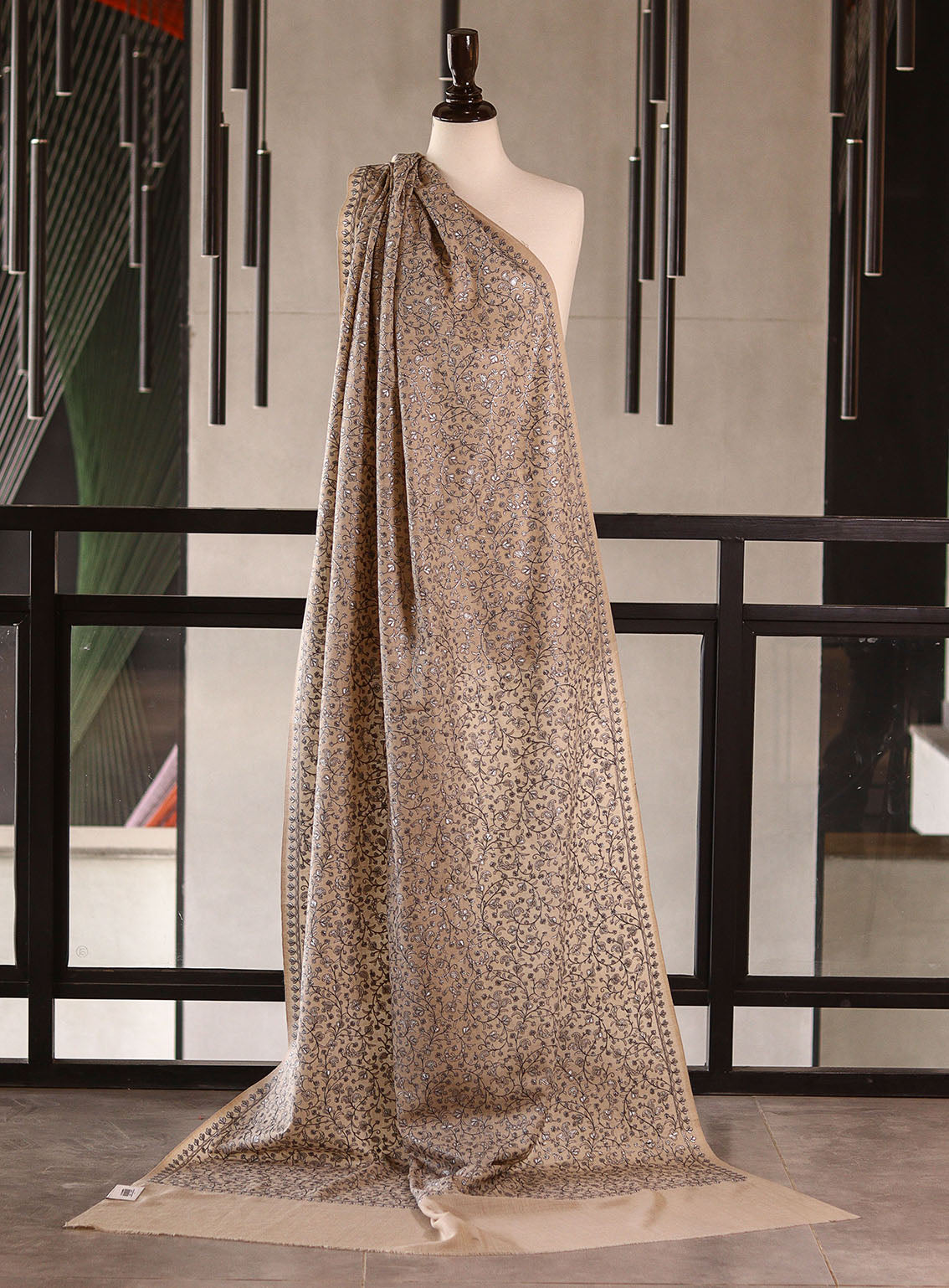 Royal Fashion Embroidered Woolen Shawls - RF25SH 0166A100-2