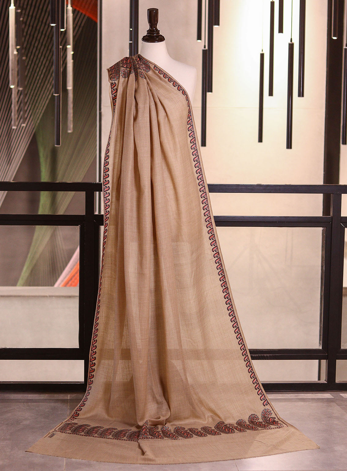 Royal Fashion Embroidered Woolen Shawls - RF25SH 0176A028-1