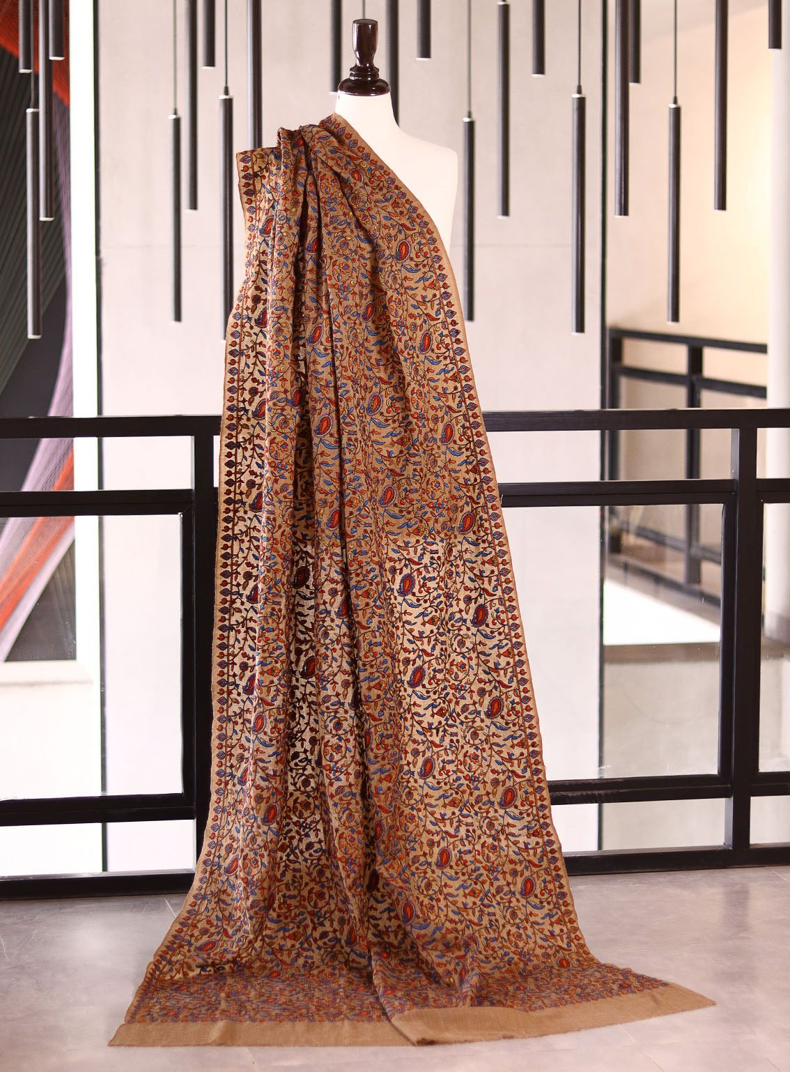 Royal Fashion Embroidered Woolen Shawls - RF25SH I623-J02-1