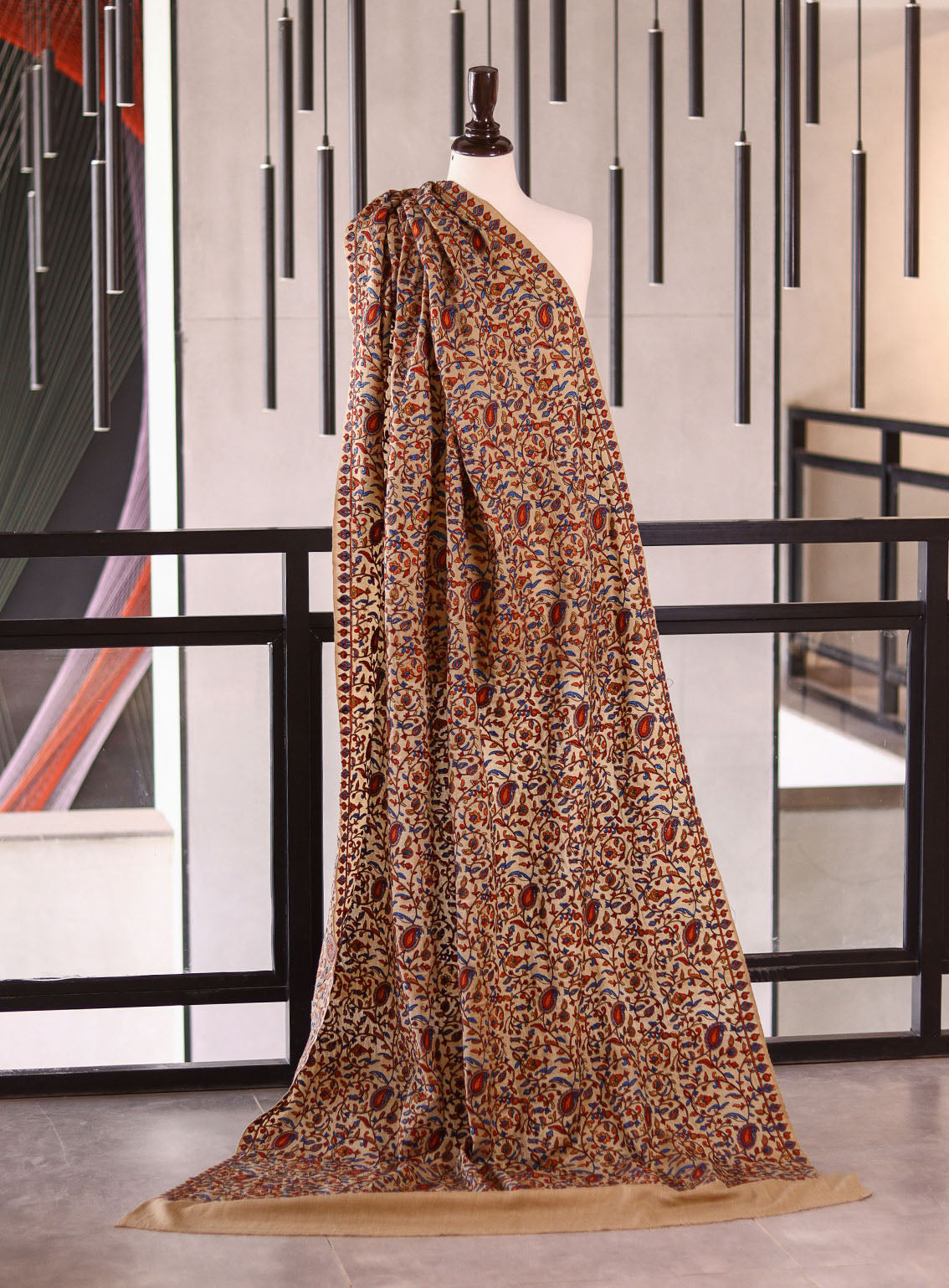 Royal Fashion Embroidered Woolen Shawls - RF25SH I623-J02-2