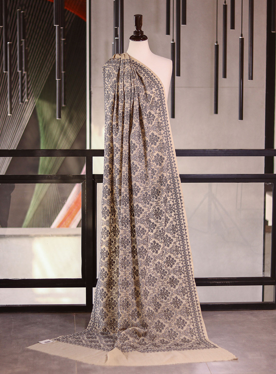 Royal Fashion Embroidered Woolen Shawls - RF25SH I623-J03-1