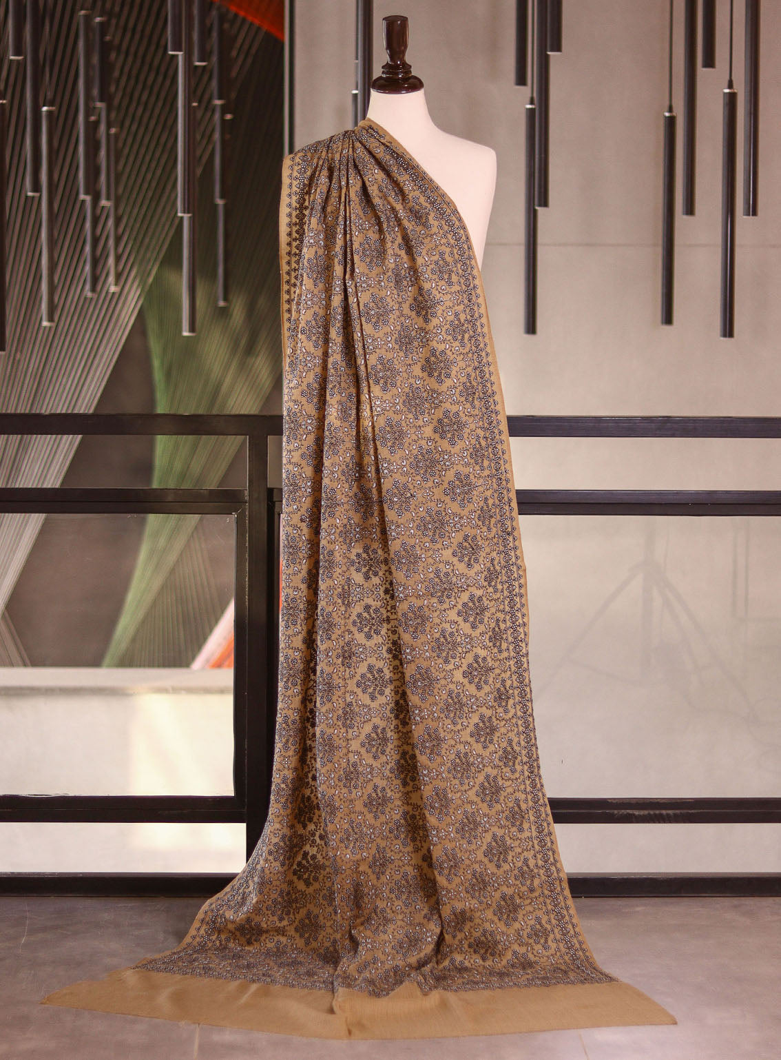 Royal Fashion Embroidered Woolen Shawls - RF25SH I623-J03-2