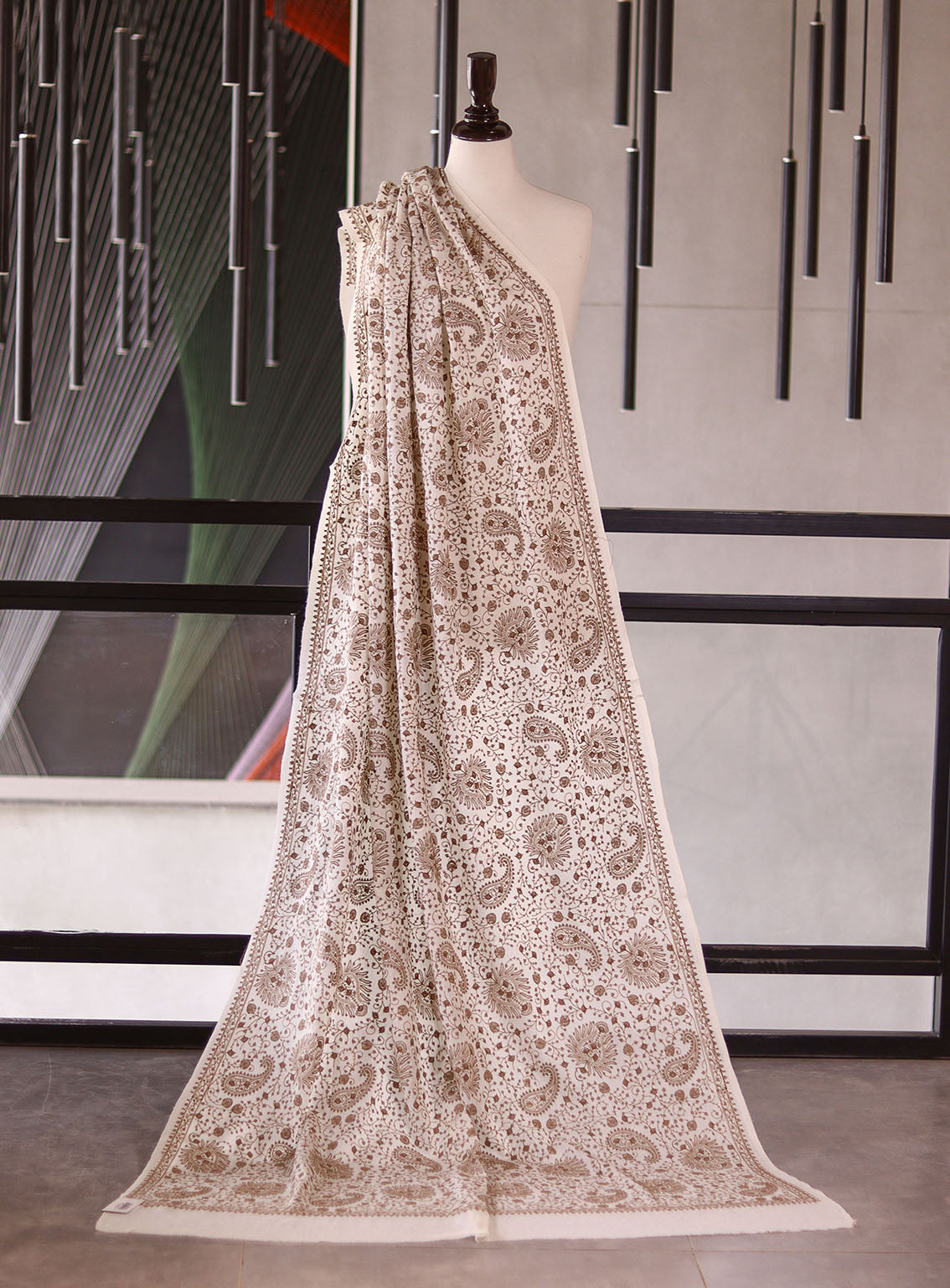Royal Fashion Embroidered Woolen Shawls - RF25SH I623-J15-1