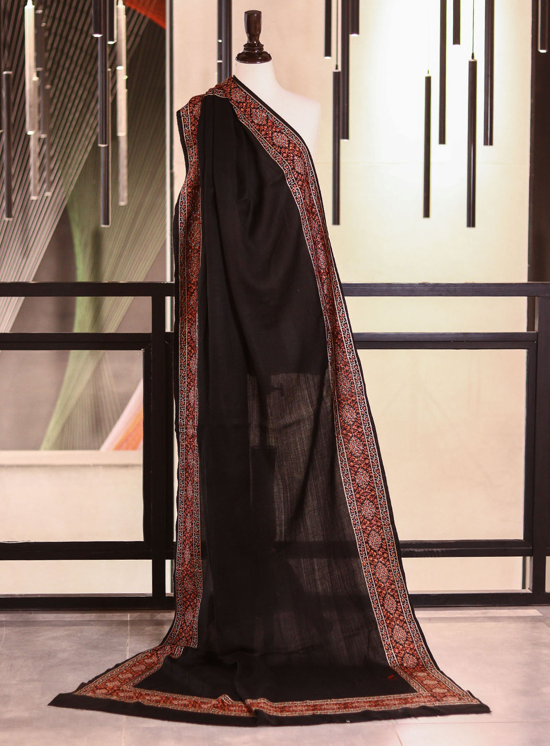 Royal Fashion Embroidered Woolen Shawls - RF25SH I624-4B21-1