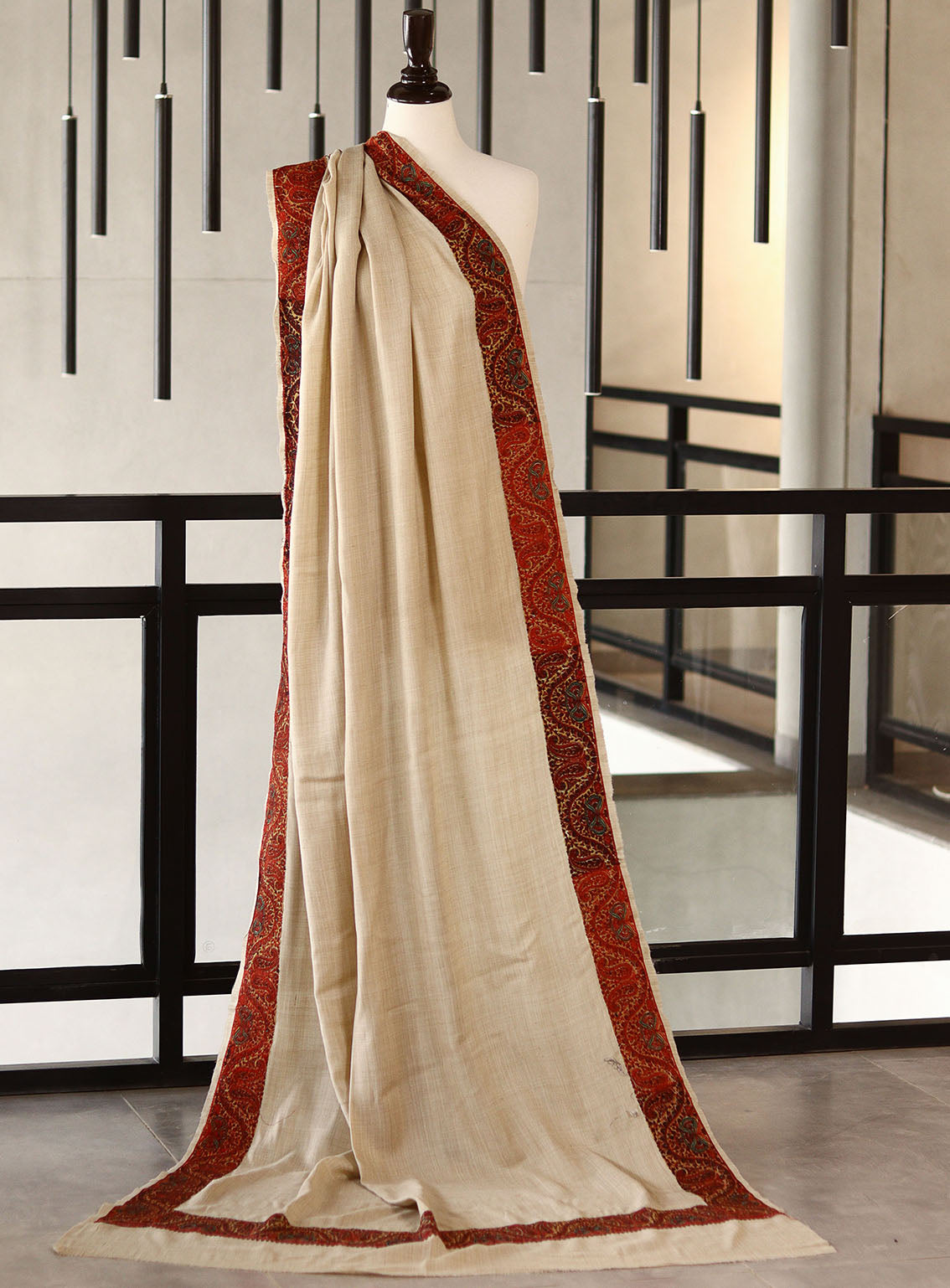 Royal Fashion Embroidered Woolen Shawls - RF25SH I624-B02-1