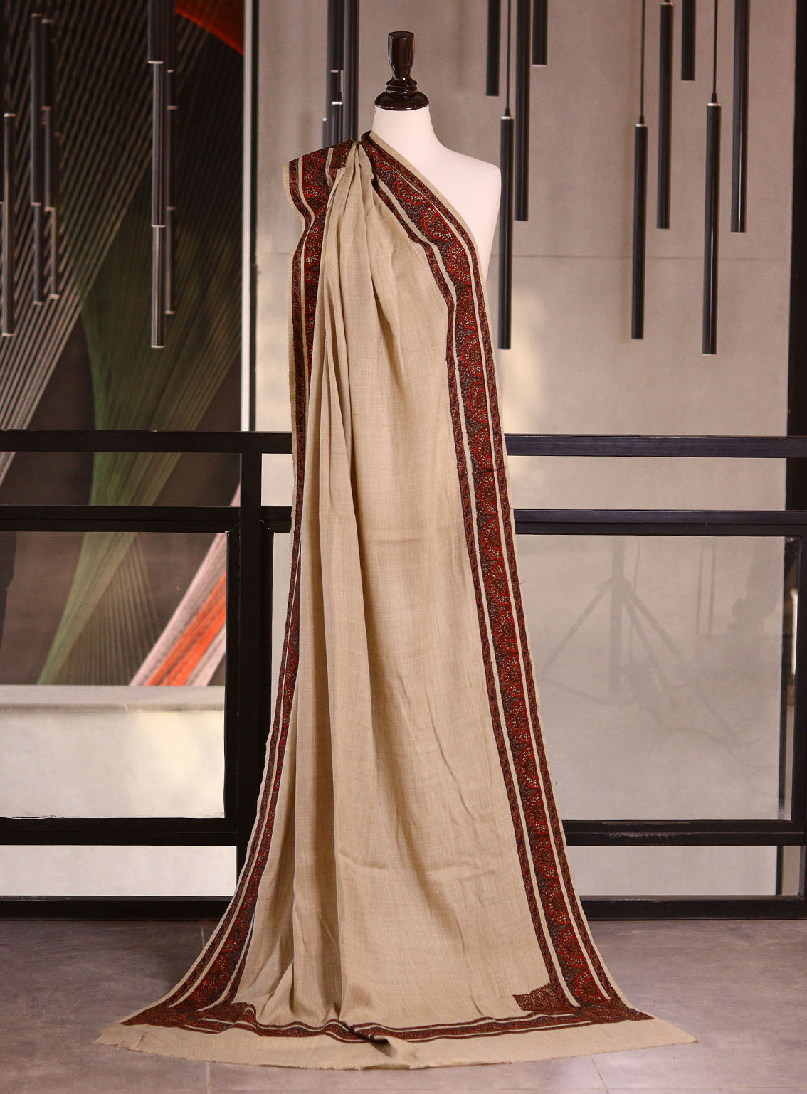 Royal Fashion Embroidered Woolen Shawls - RF25SH I624-B11-2