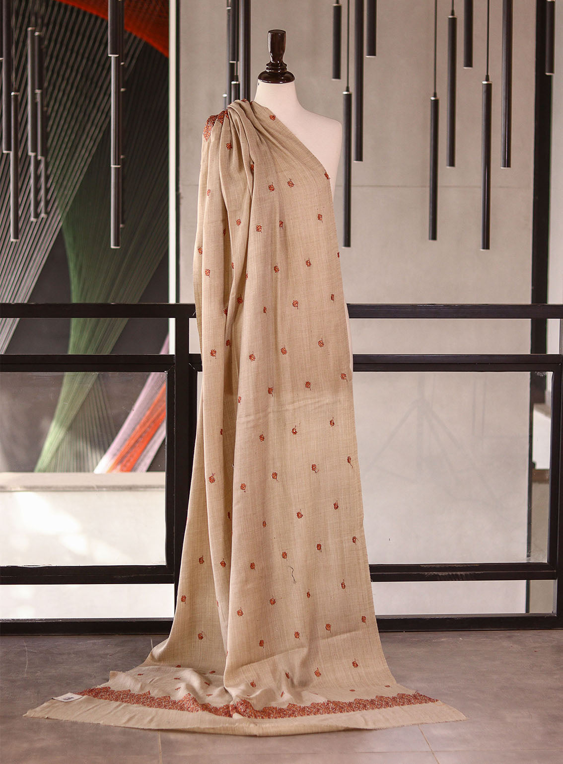 Royal Fashion Embroidered Woolen Shawls - RF25SH I624-XP07-2