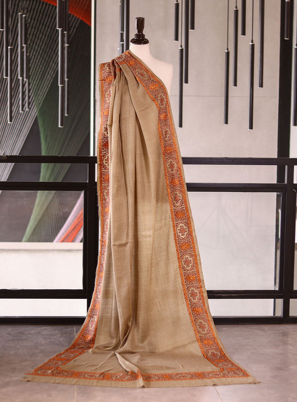 Royal Fashion Embroidered Woolen Shawls - RF25SH I625-4XB01-2