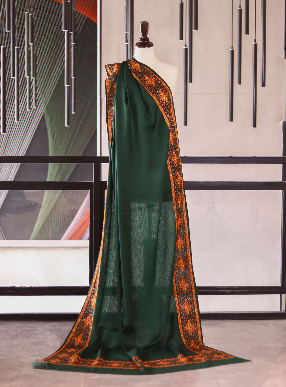 Royal Fashion Embroidered Woolen Shawls - RF25SH I625-4XB02-2