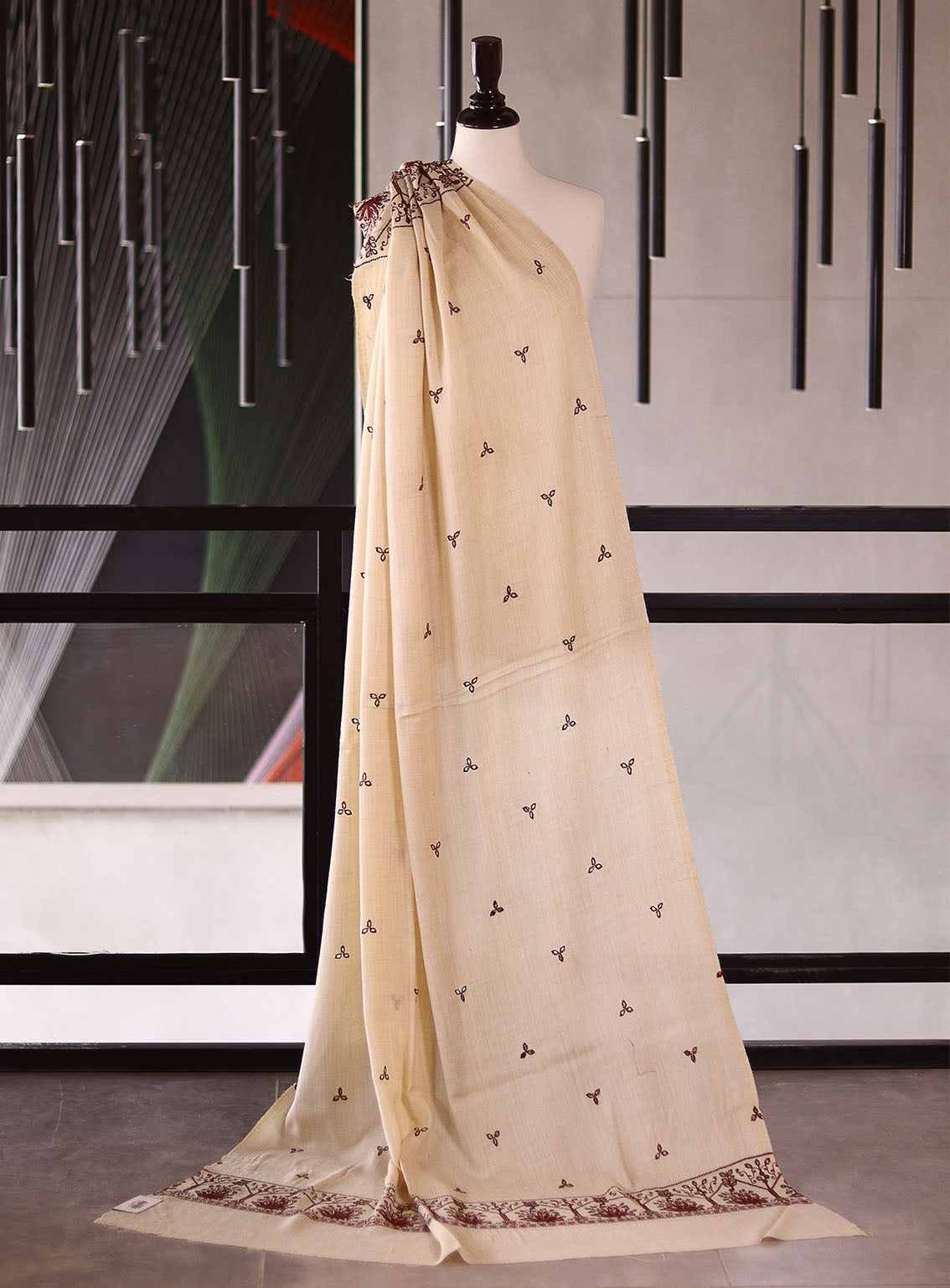 Royal Fashion Embroidered Woolen Shawls - RF25SH I625-P01-2