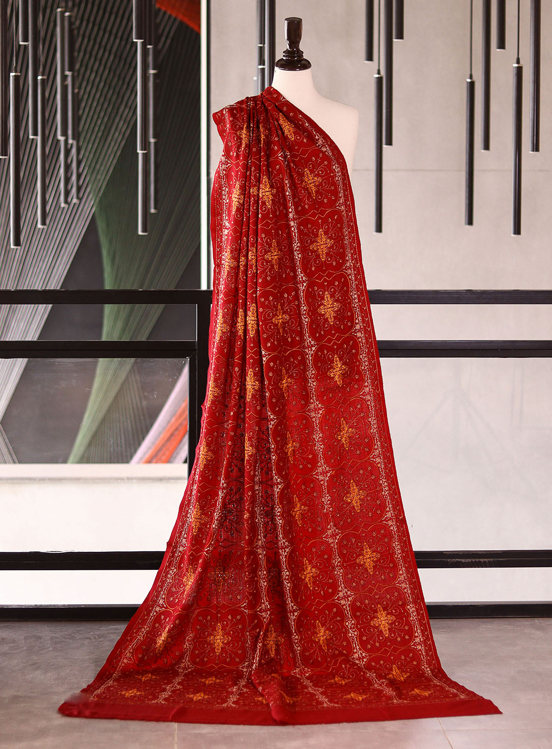 Royal Fashion Embroidered Woolen Shawls - RF25SH I625-XJ03-3