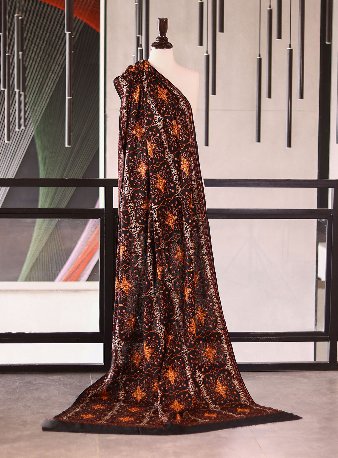 Royal Fashion Embroidered Woolen Shawls - RF25SH I625-XJ03-4