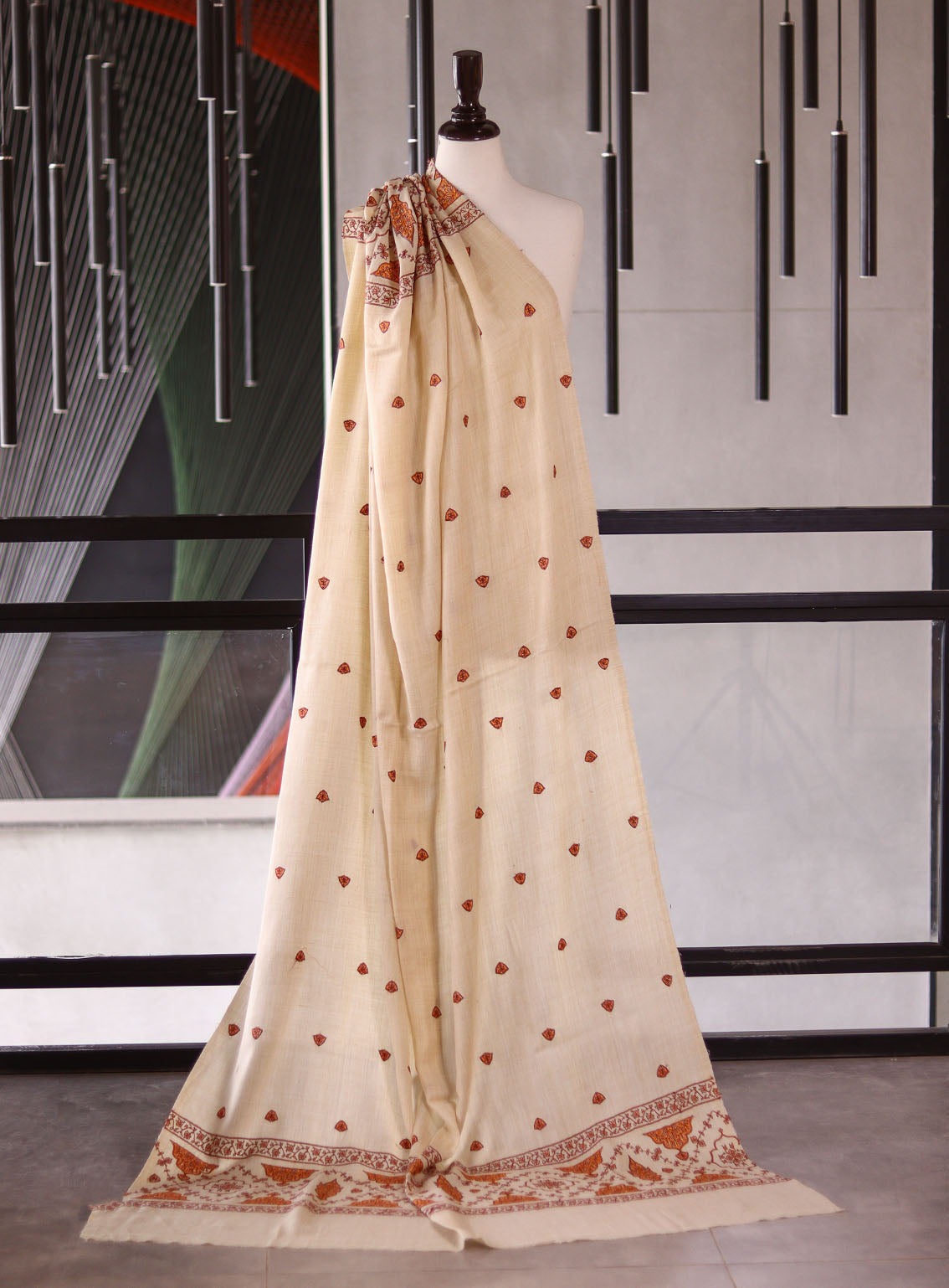 Royal Fashion Embroidered Woolen Shawls - RF25SH I625-XP01-2