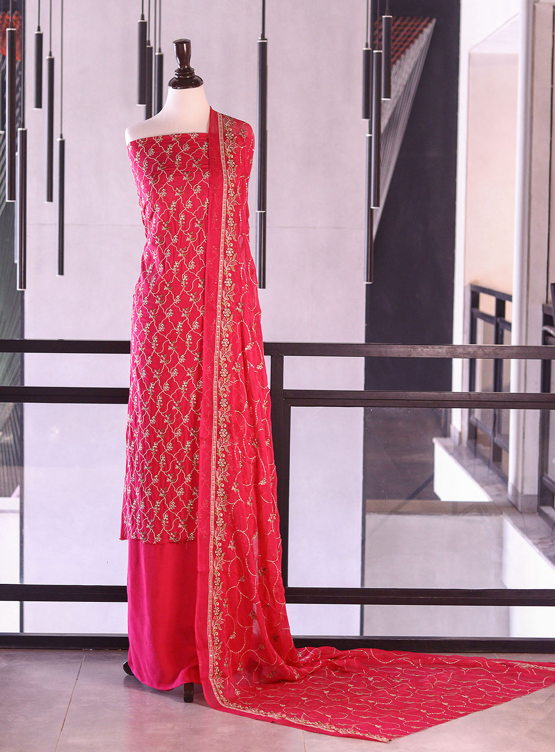 Royal Fashion Exclusive Embroidered Raw Silk Suits Unstitched 3 Piece - RF26EE ET3492 LIGHT PINK