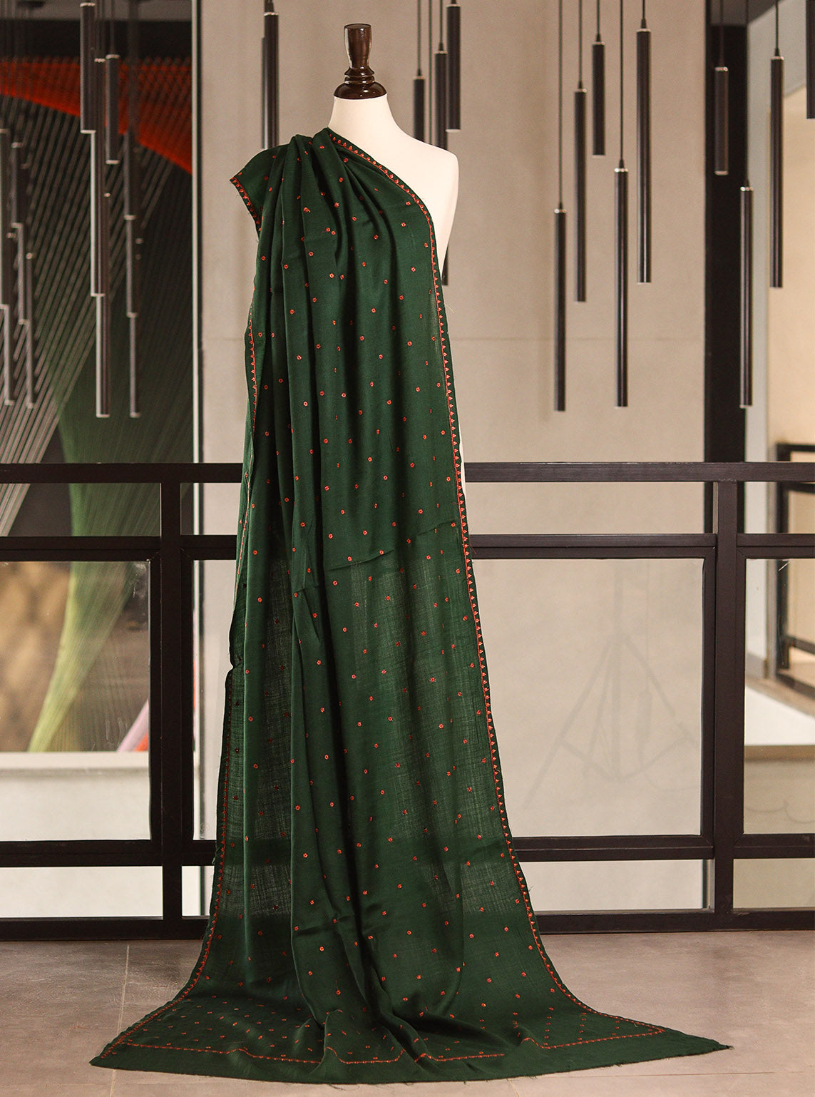 Royal Fashion Exclusive Woolen Shawls - RF24SH W622-BB02 Green