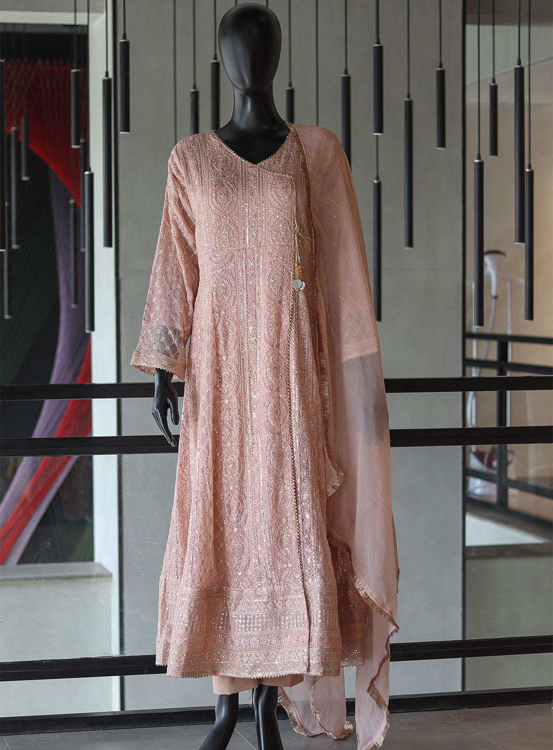Royal Fashion Fancy Embroidered Chiffon Suits Stitched 3 Piece - RF24FEC SS26-3