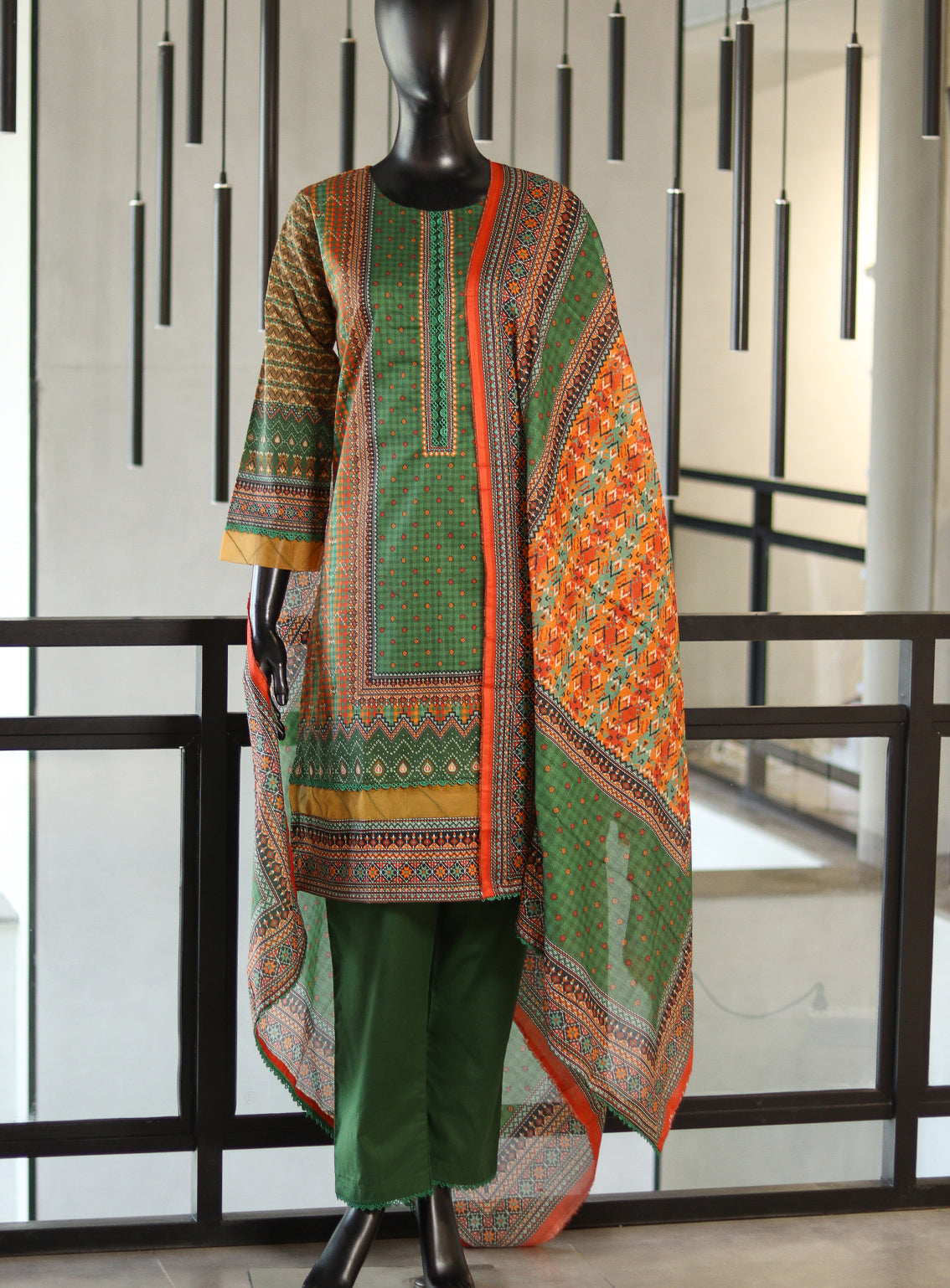 Royal Fashion Printed Lawn Suits Stitched 3 Piece - RF25DPL BS03