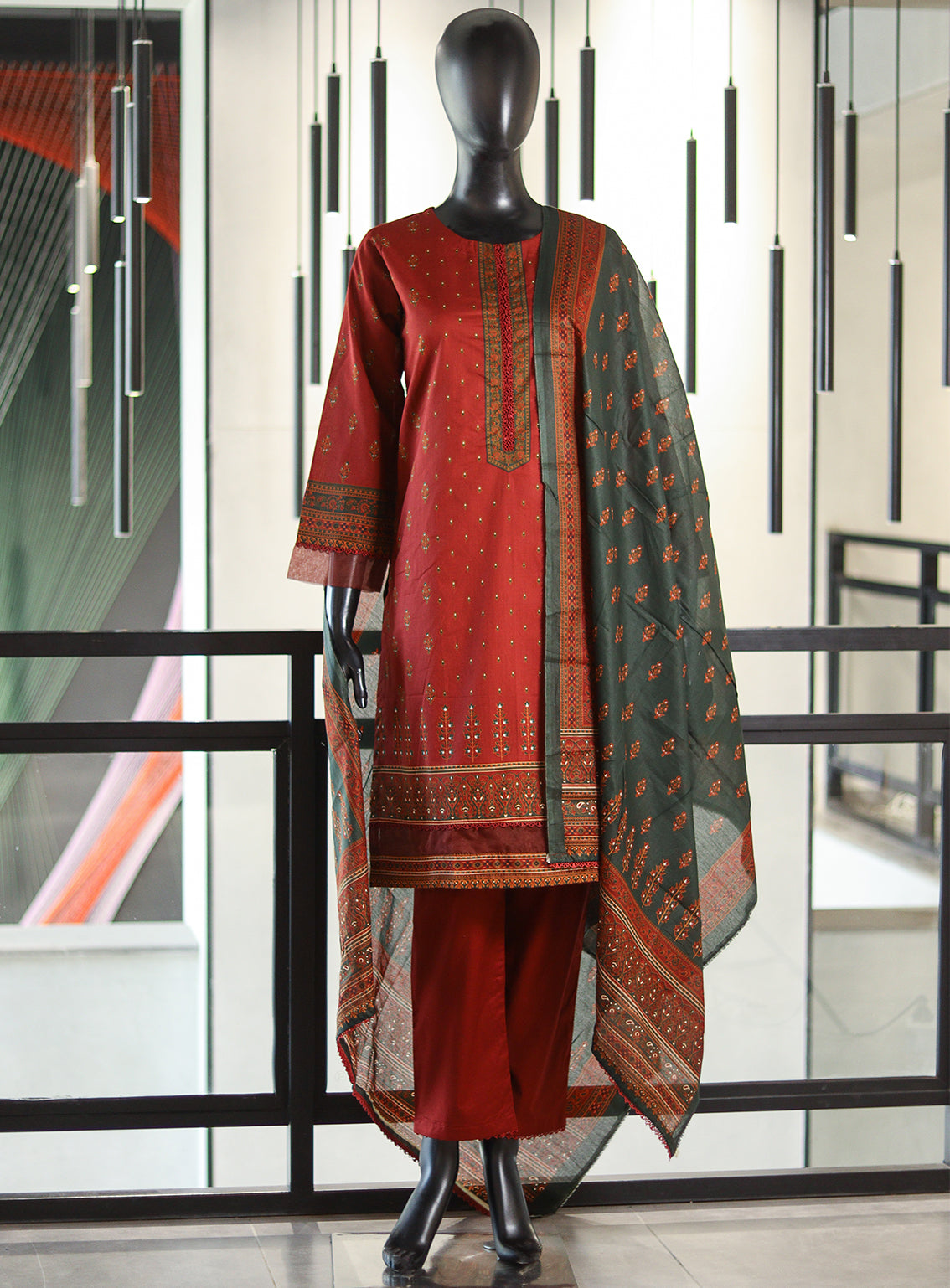 Royal Fashion Printed Lawn Suits Stitched 3 Piece - RF25DPL BS07