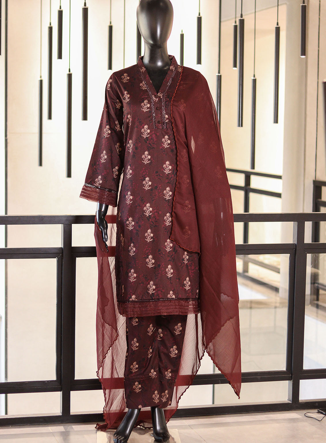 Royal Fashion Printed Lawn Suits Stitched 3 Piece - RF25PL 04