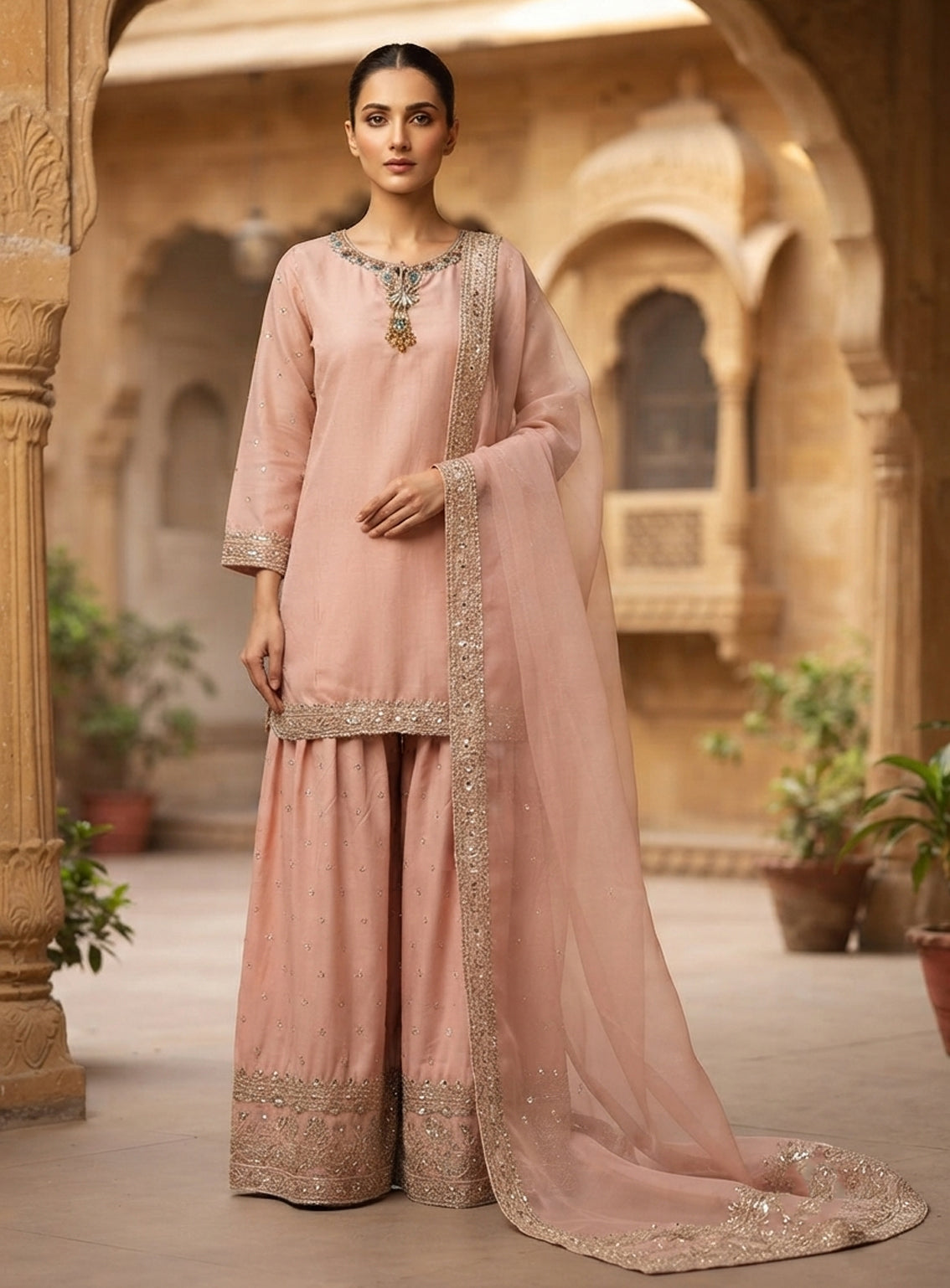 Royal Fashion Embroidered Lawn 3 Piece Stitched Suit RF26EP D-SB-02-LPK