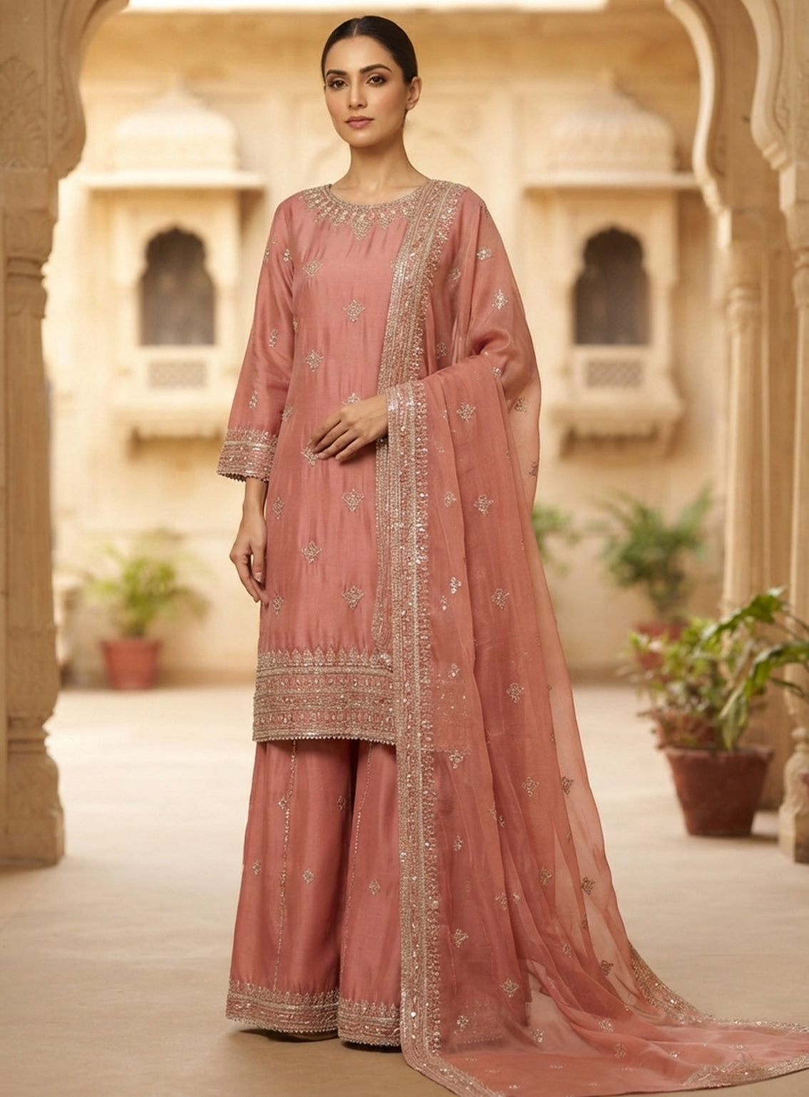 Royal Fashion Embroidered Lawn 3 Piece Stitched Suit RF26EP D-SB-04-TPK