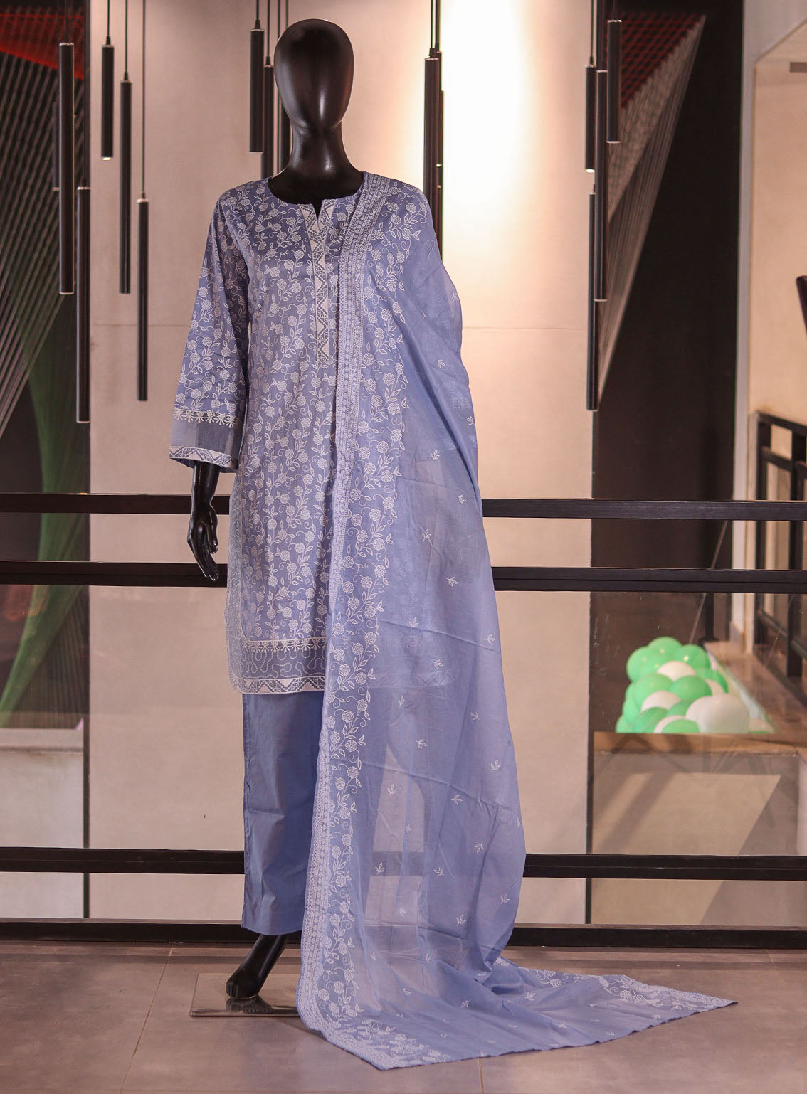 Royal Fashion Embroidered Lawn 3 Piece Stitched Suit RF26EP D-SNSC-395-LTBL