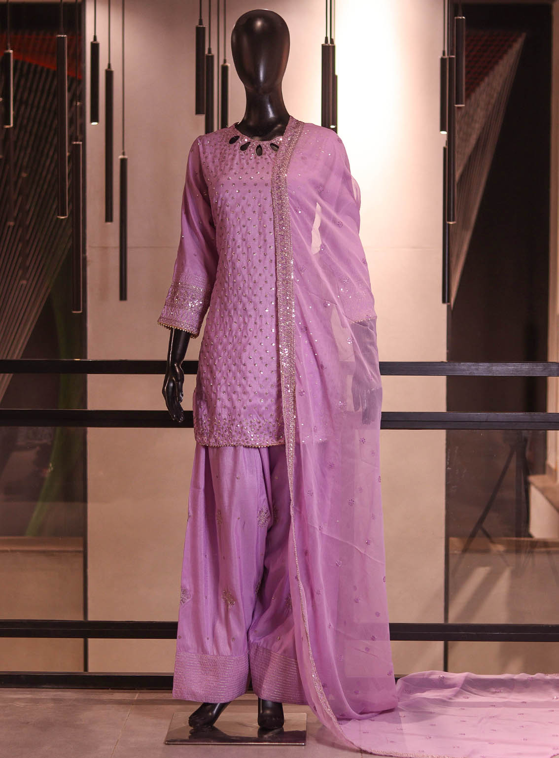 Royal Fashion Embroidered Raw Silk 3 Piece Stitched Suit RF26EP D-SB-06-LC