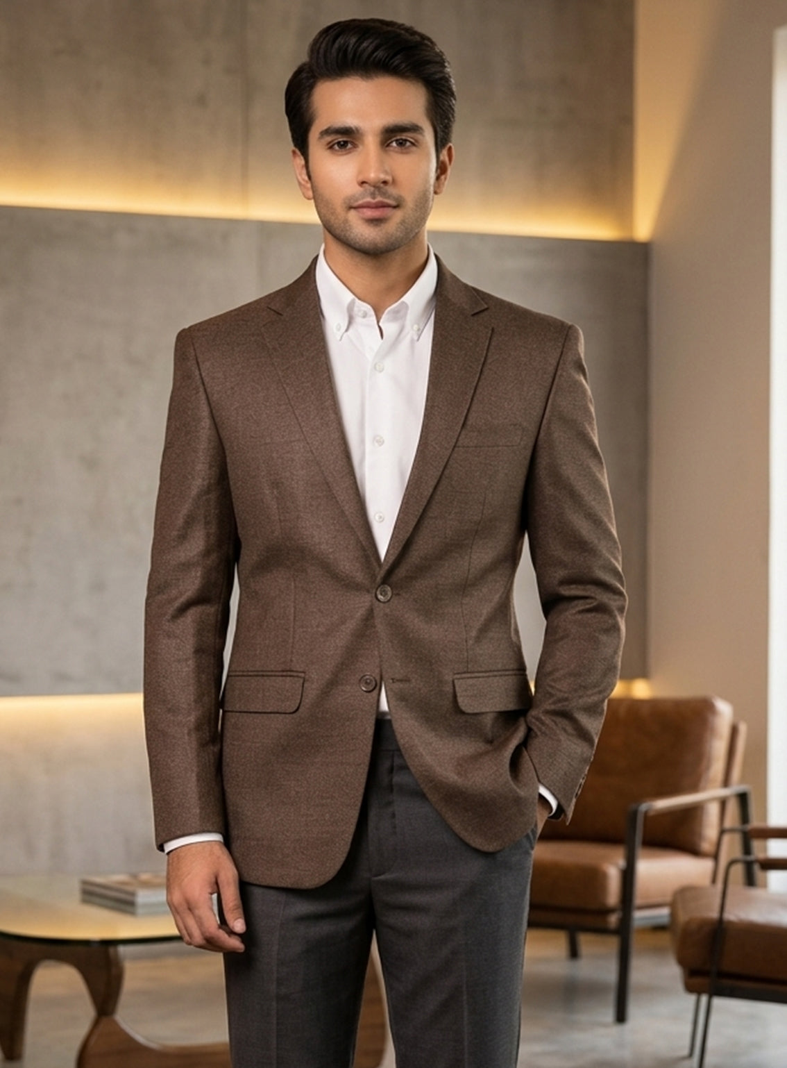 Royal Fashion Mens Plain Casual Coat RF26PCC D-BE04-DBN