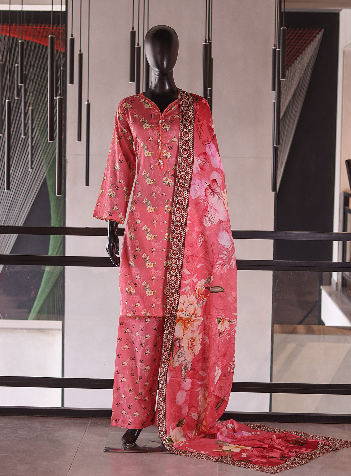 Royal Fashion Printed Lawn 3 Piece Stitched Suit RF26PP D-AI-02-PK