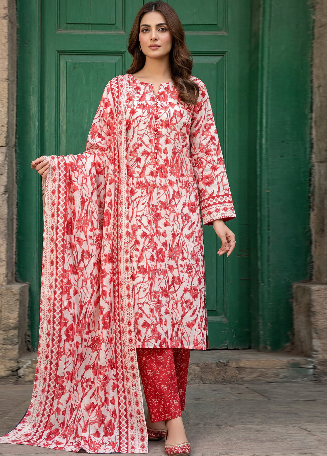 Royal Fashion Table Print 3 Piece Unstitched Suit RF26TP D-15