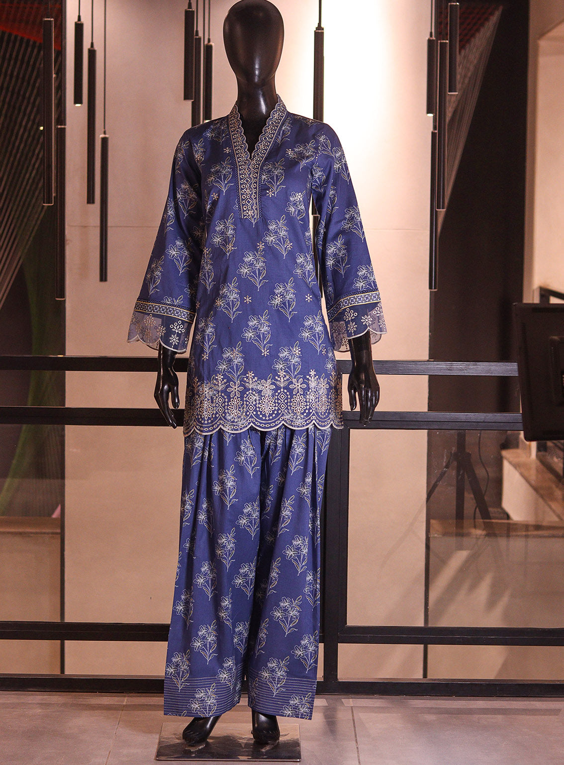 Saba Sumaiya Embroidered Lawn 2 Piece Stitched Shirt Trouser SSY26E D-5254-BL