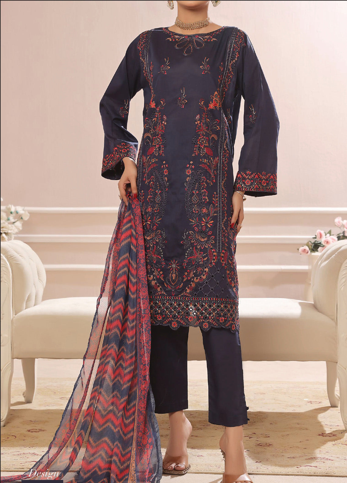 Samairah by Pak Fabrics Embroidered Chikankari Lawn Suits Unstitched 3 Piece - PF25SL CL-386
