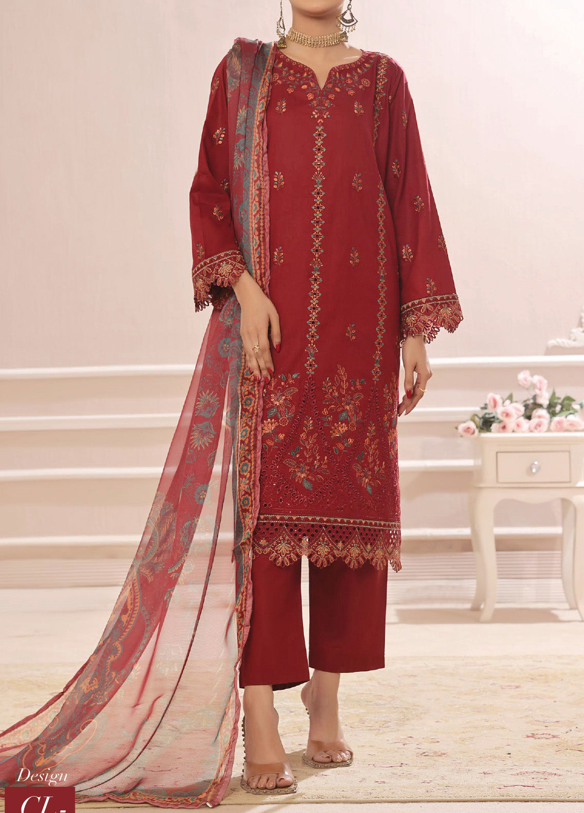 Samairah by Pak Fabrics Embroidered Chikankari Lawn Suits Unstitched 3 Piece - PF25SL CL-387