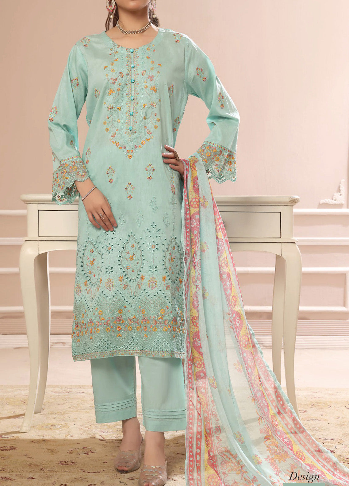 Samairah by Pak Fabrics Embroidered Chikankari Lawn Suits Unstitched 3 Piece - PF25SL CL-395