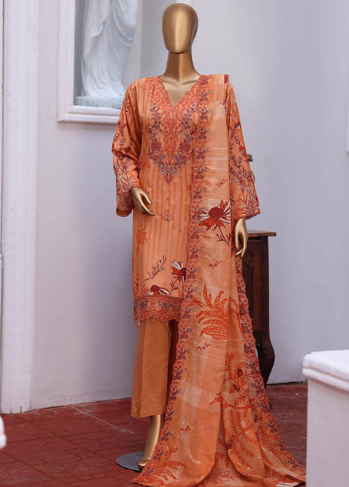 Schick Cut Dana Embroidered Viscose 3 Piece Unstitched Suit SDH26CDEV D-01